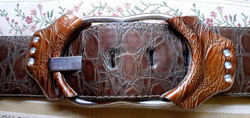 Retro women's belt decorated with stones. . 11.