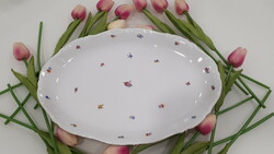 Zsolnay embossed flower pattern roast dish