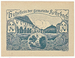 Austrian emergency money 30 heller 1920