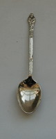 Antique English silver-plated apostle mocha spoon, marked