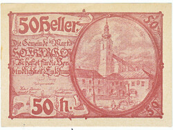 Austrian emergency money 50 heller 1920