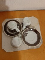 Retro Bontatlan csomagolású barna színű Ramovill felirat, logó kávés csészék 3 db