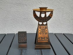 Soviet Russian juried candle holder and match holder in one