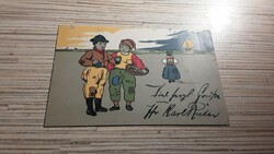 Antique greeting postcard.