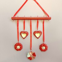 Ceramic wall decoration - red