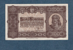 100 Korona 1923 Magyar Pénzjegynyomda Rt Budapest aUNC