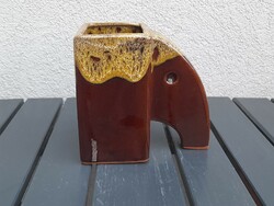 Art-deco elefánt kerámia váza vagy kaspó