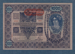 1000 Korona 1902 vf deutschösterreich stamp back cover ornament 2. Issue