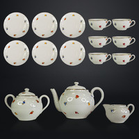 Zsolnay tea set for 6 people