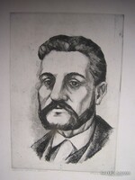 Ábrahám Rafael: Szántó Kovács János  Rézkarc, jelzett  képméret 28,5 x 19,5 cm , lapméret 49,5 x 34,