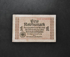 Ritka! Németország 1 Reichsmark / Márka 1940, F+