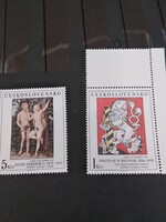Csehszlovákia 1986, művészet, postatiszta