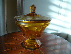 Antique bonbonier with gilded lid