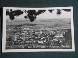 Képeslap,Postcard, Pécs, Zsabokorszky mérnök,Székesegyház és pályaudvar a Mecsekről, 1930