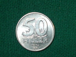50 Filér 1974 ! It was not in circulation! Greenish!