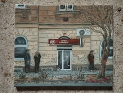 Tobacco shop - oil painting
