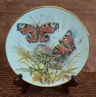 Peacock eye butterfly porcelain decorative plate (l4544)
