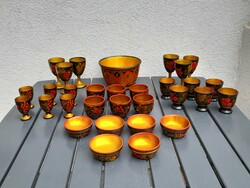 HUF 1 beautiful hand-painted Russian glasses, etc. together