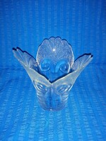 Retro üveg váza 16 cm (A7)