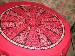 A special Dutch tablecloth with a beautiful red folk motif