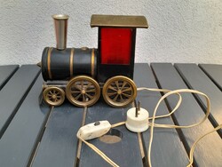 Full retro table lamp 1979. Steam locomotive