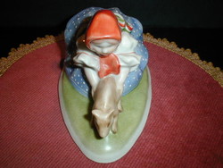 Herend pigtail little girl figurine