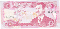 Iraq 5 Iraqi dinars 1992 unc