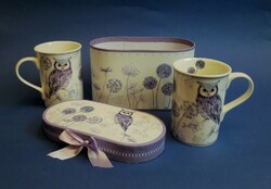 Owl porcelain cup set (71020)