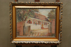 Boldogfai Farkas Klári - Rural Scene Oil Painting
