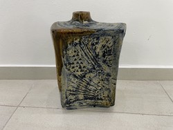 Zsolnay pirogránit padlóváza váza Gazder Antal terve modern retro mid century