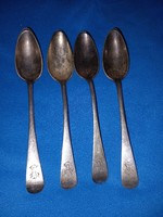 4 antique Augsburg silver tea spoons from 1802, 102.2 grams Körner master mark, rare!!!