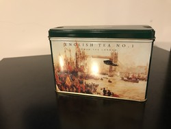 English metal tea box english tea no.1. Ahmad tea with London label (20/d)