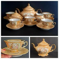 Wawel genre scene (1950-1969) Polish porcelain tea/coffee set for 5 people