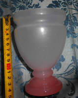 Antique pink gradient opal glass vase