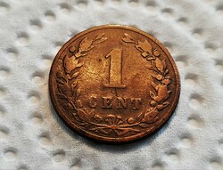 Netherlands 1 cent 1884.