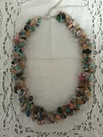 New handcrafted beautiful 3 strand twisted mineral necklace for sale!