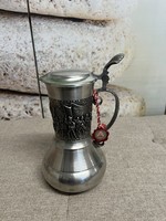 Austrian scenic pewter with lid - cup a67