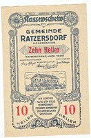 Austrian emergency money 10 heller 1920