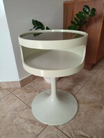 70' Years opal möbel luna cream white bedside table coffee table coffee table space age