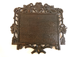 Antique hand-carved wooden trophy board, black forest style, early 20th century Austria / Switzerland