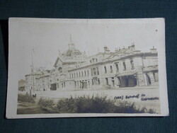 Képeslap, Postcard,Ukrán,Chernivtsi,Czernowitz,Cernauti,Csernyivci ,Bahnhof, vasútállomás. 1910