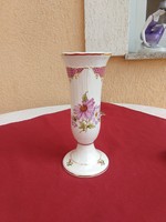 Hollóházi lila virágos exkusive váza,,,22 cm,,Hibátlan !