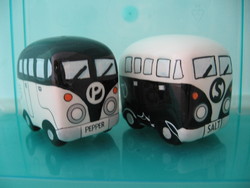 Só, bors szóró Volkswagen hippy busz forma asztali fűszertartó pár