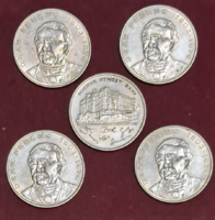 5 darab ezüst 200 forint 1993, 1994. (T-20)