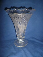 Hand polished glass vase