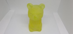 Uranium glass bear display case