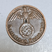 Imperial swastika 1 reichspfennig 1939. D. (1506)
