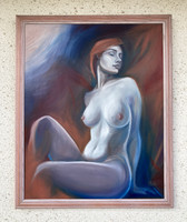 Female nude oil painting - 54*44 cm with frame