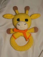 Crocheted giraffe rattle