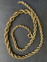 14K twisted gold necklace